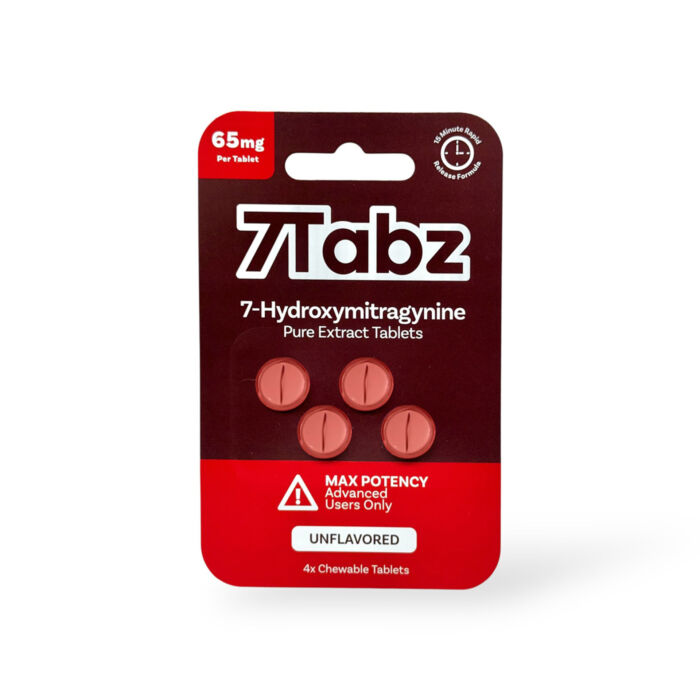 7Tabz 7-Hydroxymitragynine Max Potency Kratom Tablets Unflavored 65mg Per Tablet